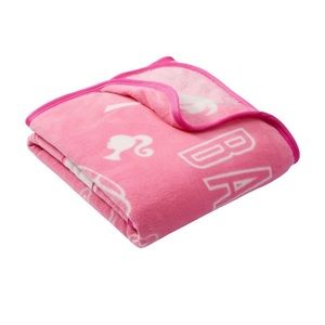 Barbie Super Soft Throw Blanket/ Barbie Home Deco/ Pink Fuzzy Blanket